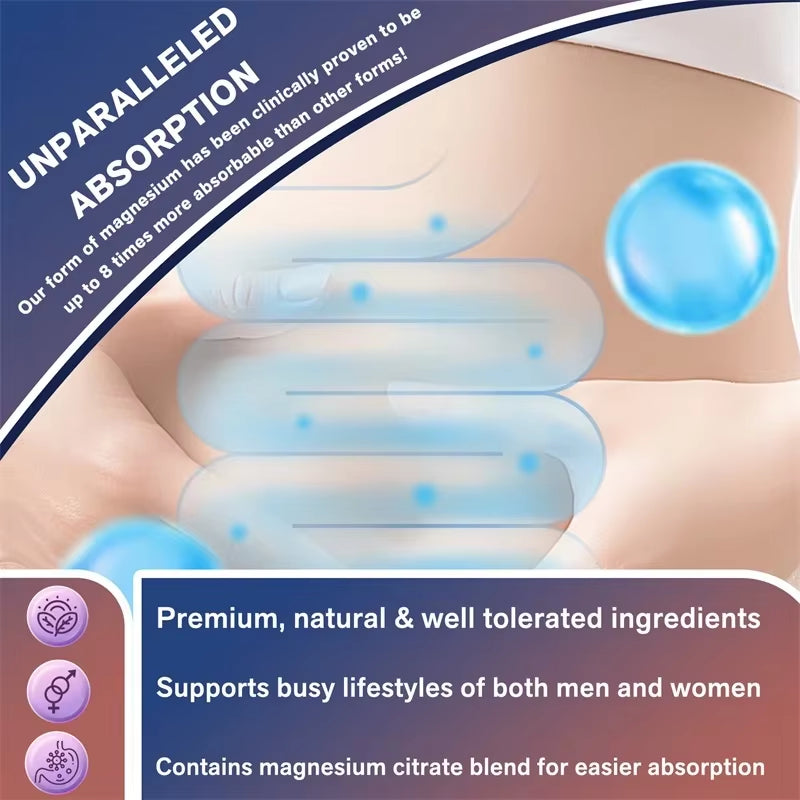 Magnesium Complex Capsules - Bone & Heart Health Supplement, Glycine, Citrate, Malate, Aspartate, Gluconate, Ascorbate, Taurine